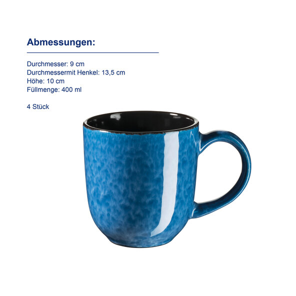 Kombiservice Filippa, blau, 16-tlg.
