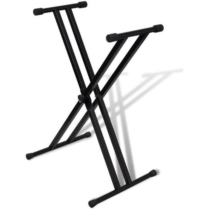 {NEW}1255Magnifique Moderne - Support de clavier de piano réglable Stand pour clavier de piano - Banquette de Clavier MUSICAL double