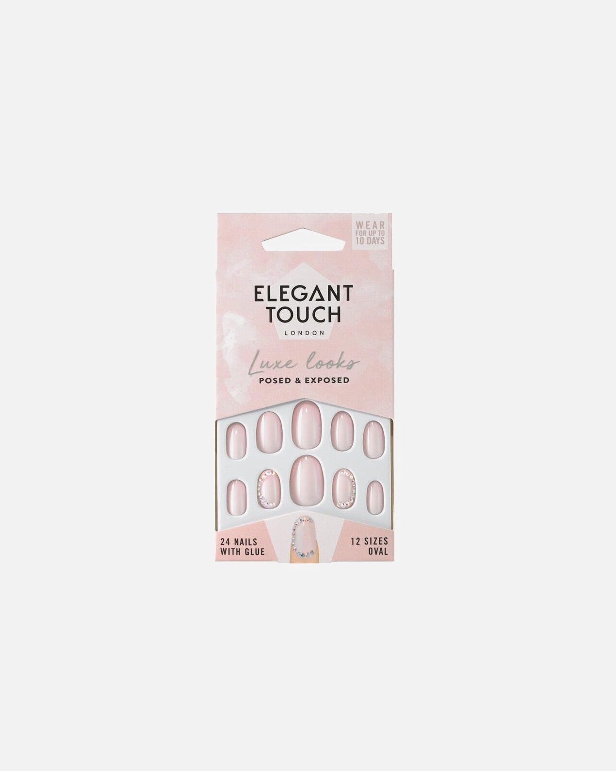 Uñas postizas Elegant Touch, modelo “Posed & Exposed” – 1 unidad