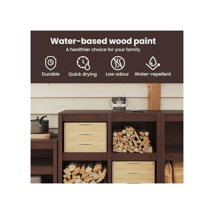 Exterior wood paint - vidaXL - Green - 2.5 l - Water-based formula - Coverage up to 30 m²