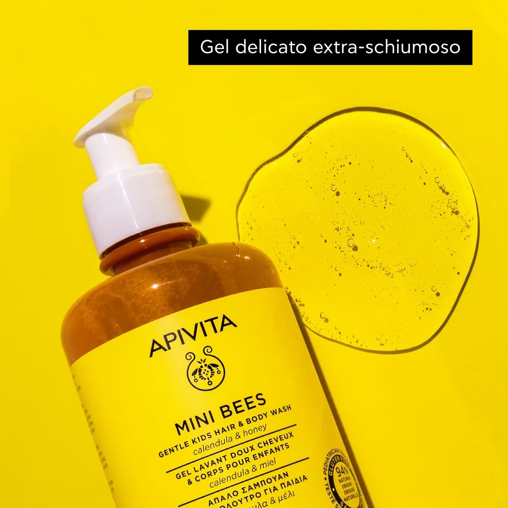 APIVITA Gel douche Apivita pour enfants, pour cheveux et corps, au calendula et au miel 500 ml Pour peaux sensibles