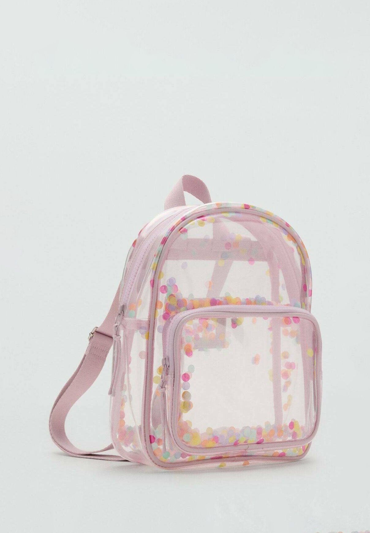 Mango Kids KID TRANSPARANTE CONFETTI - Schooltas - roze