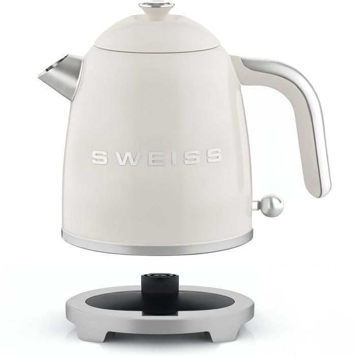 Vintage Wasserkocher – SWISS – KTS8 – 1000 W – 1 l – 360° drehbarer Sockel – Beige