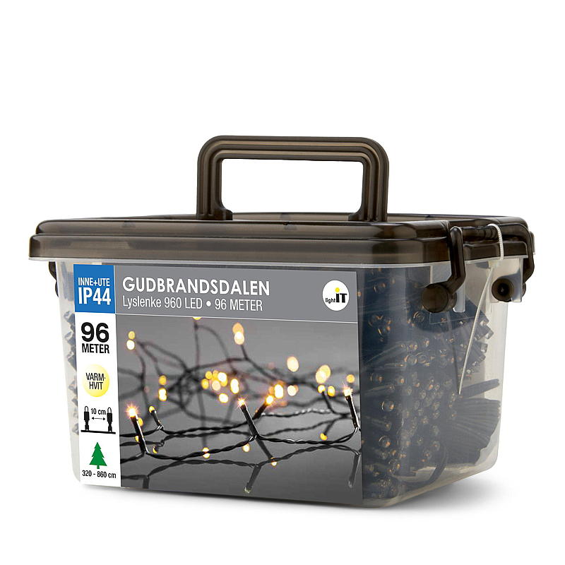 Guirnalda de luces Light IT de 960 LED, luz blanca cálida, Gudbrandsdalen