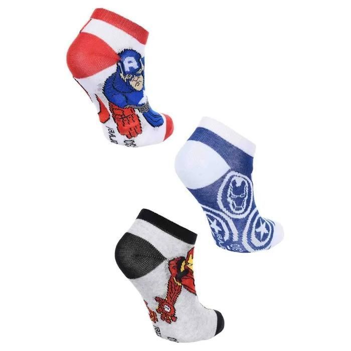 Lot de 3 Paires de Socquettes Garçon MARVEL Avengers