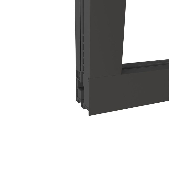 Verrière atelier en aluminium thermolaqué et 4mm verre trempé - L.93 x H.108 cm - Noir - Luminosité Maximale