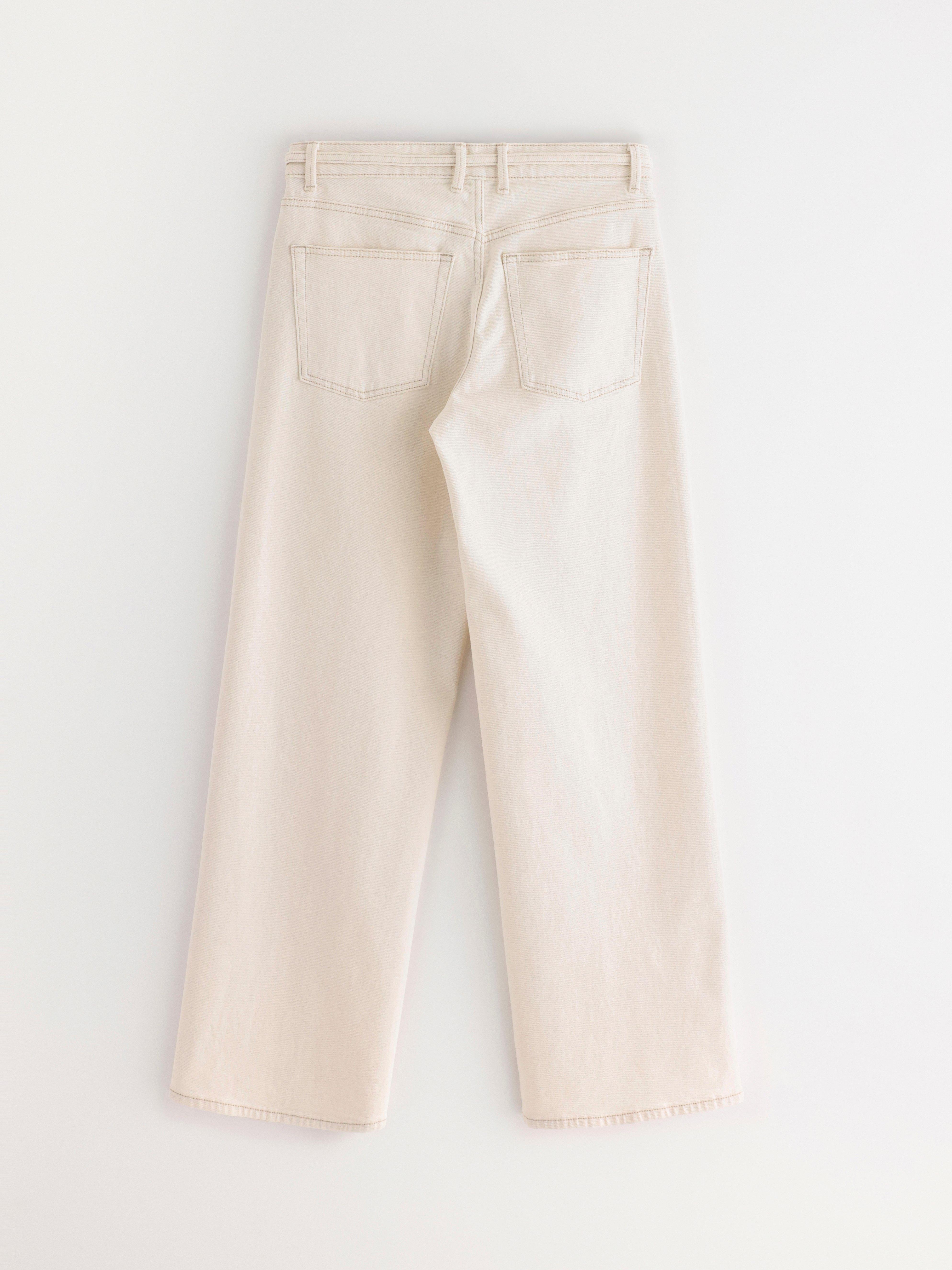 Calça jeans WIDE branca clara