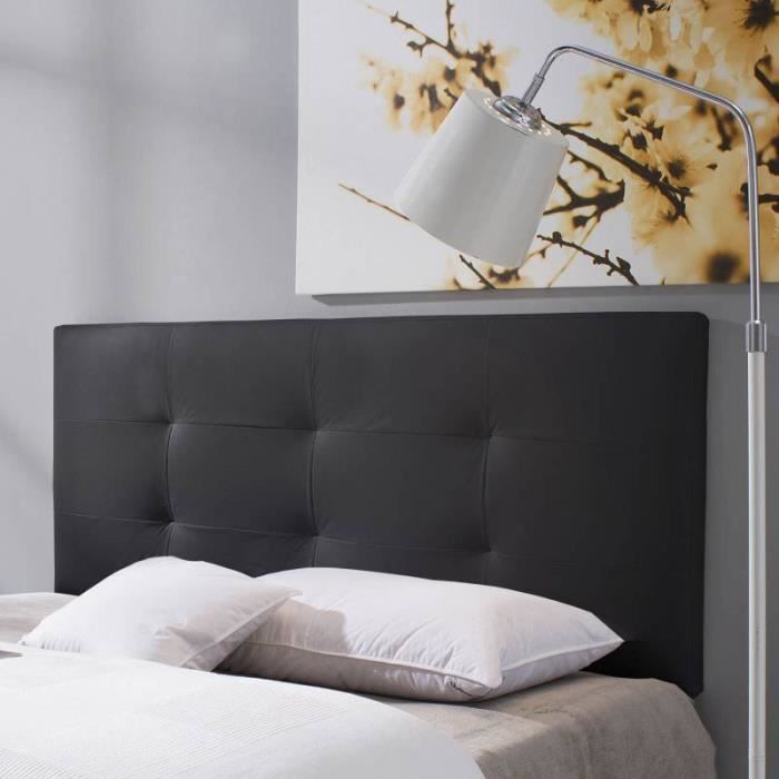 Tête de lit Carla 140x60 cm Noir, rembourrée de Mousse