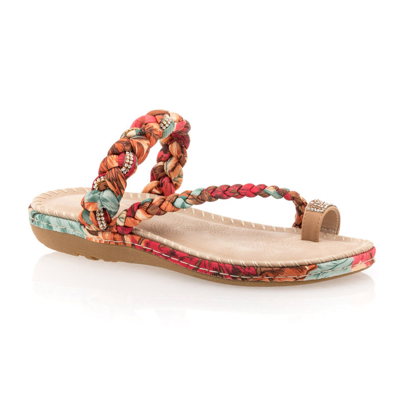 Flerfargede flip-flops / sandaler til dame