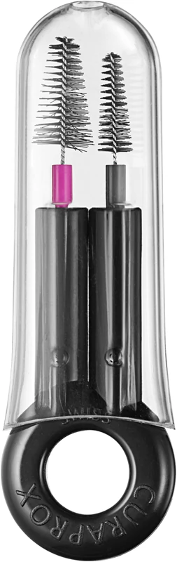 Kit de viagem Curaprox Black is White para dentes, língua e gengivas.