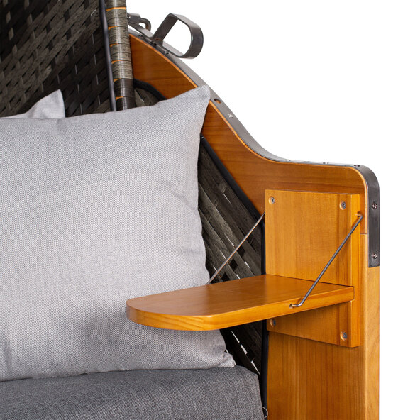 Șezlong de plajă Laboe, design 558, inclusiv set de accesorii