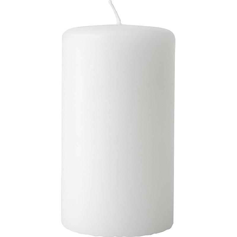 Bougies Cube Vie Home, lot de 6, 6 x 11 cm, blanches