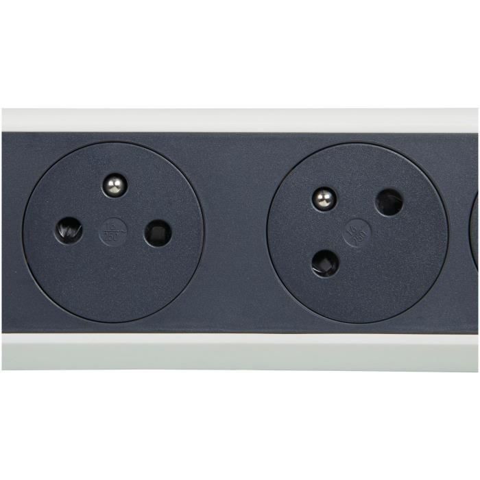 LEGRAND Multiprise FB 3x2P+T premium rotative et fixable 3m - Blanc et noir