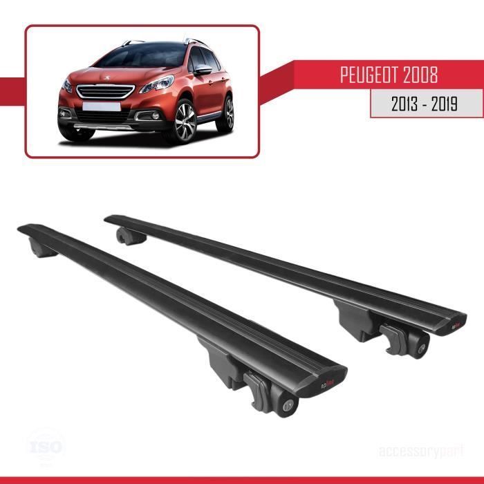 Barras de techo - Peugeot - 2008 - Aluminio - Negro - Compatible con modelos 2013-2019