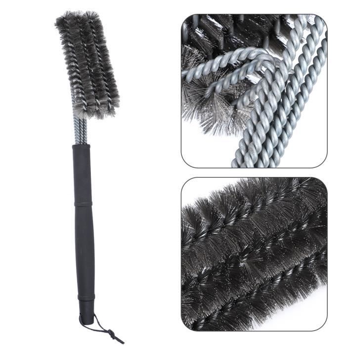 Barbecue brush, stainless steel with a plastic handle, barbecue accessories, grill cleaning kit