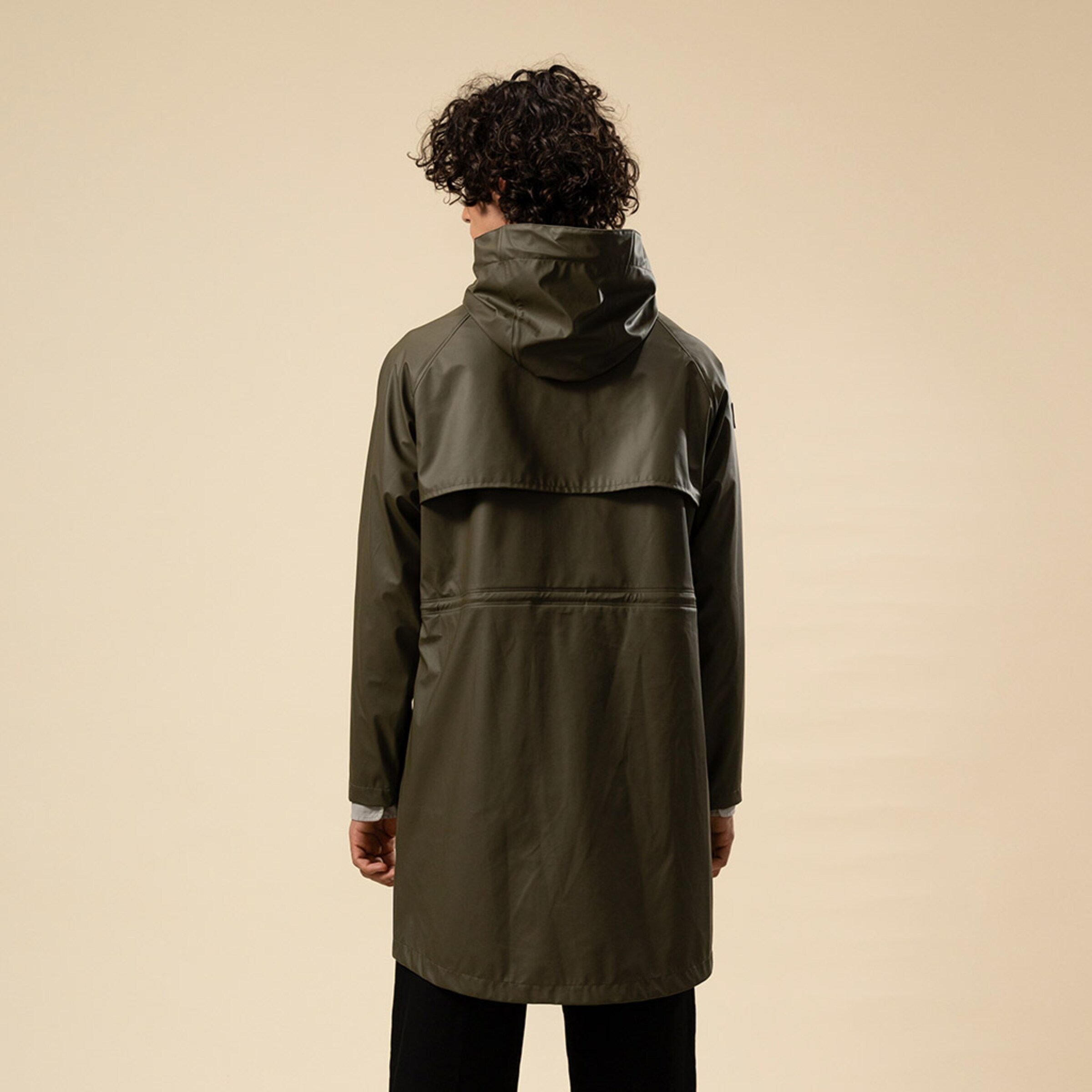 Veste imperméable longue vert forêt pour tous les jours