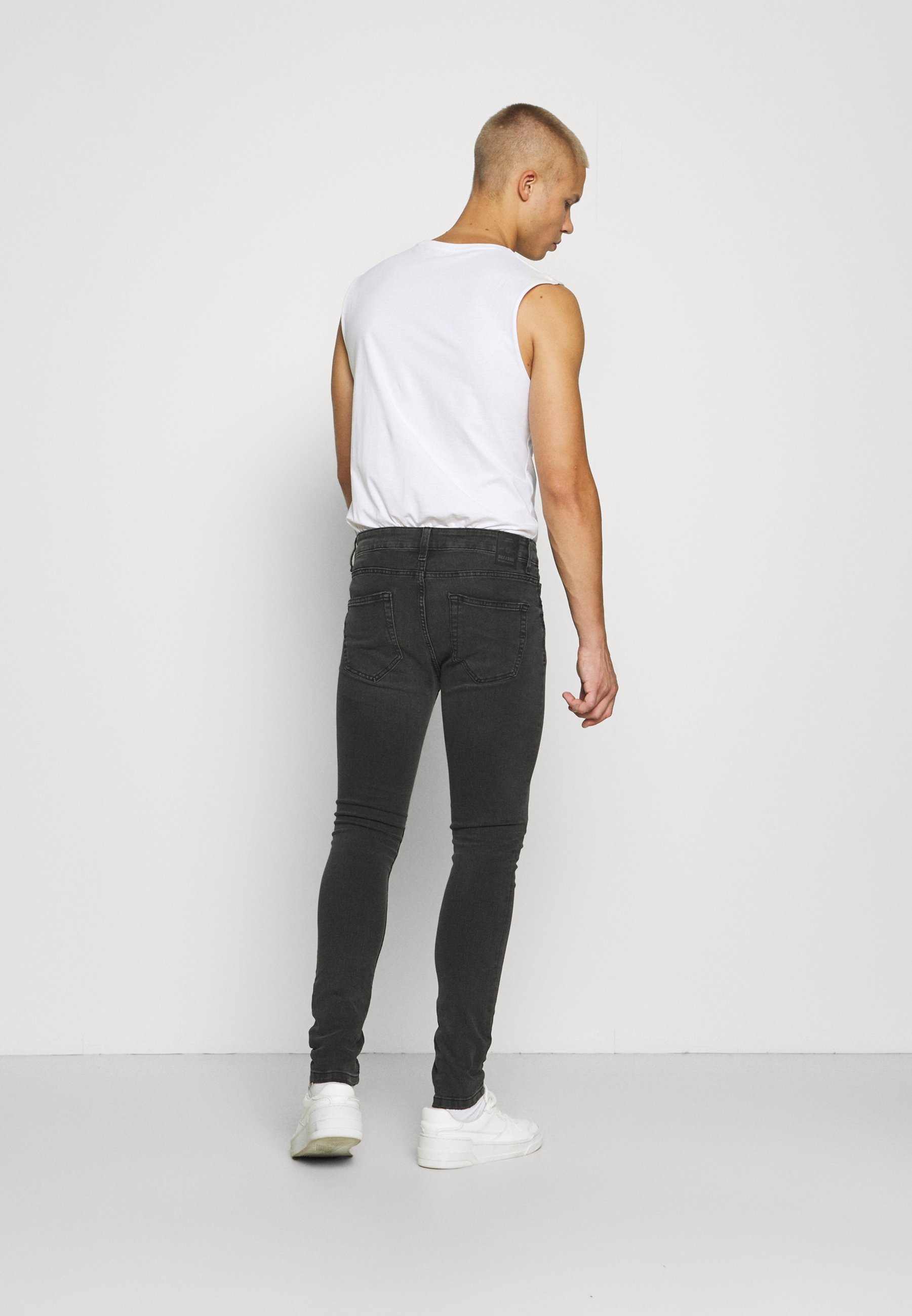 Only & Sons ONSWARP LIFE WASHED - Skinny džínsy - čierna denim