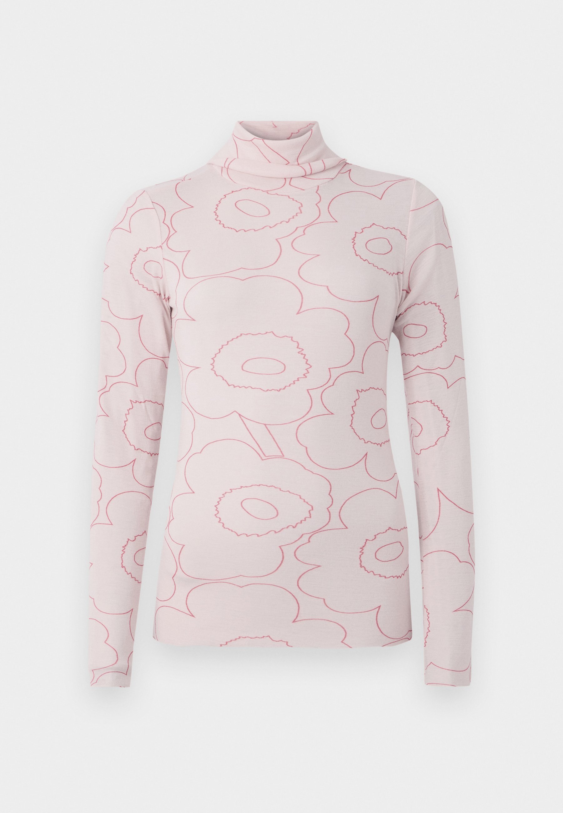 Marimekko VILINA PIIRTO UNIKKO - Top met lange mouwen - lichtroze/rood