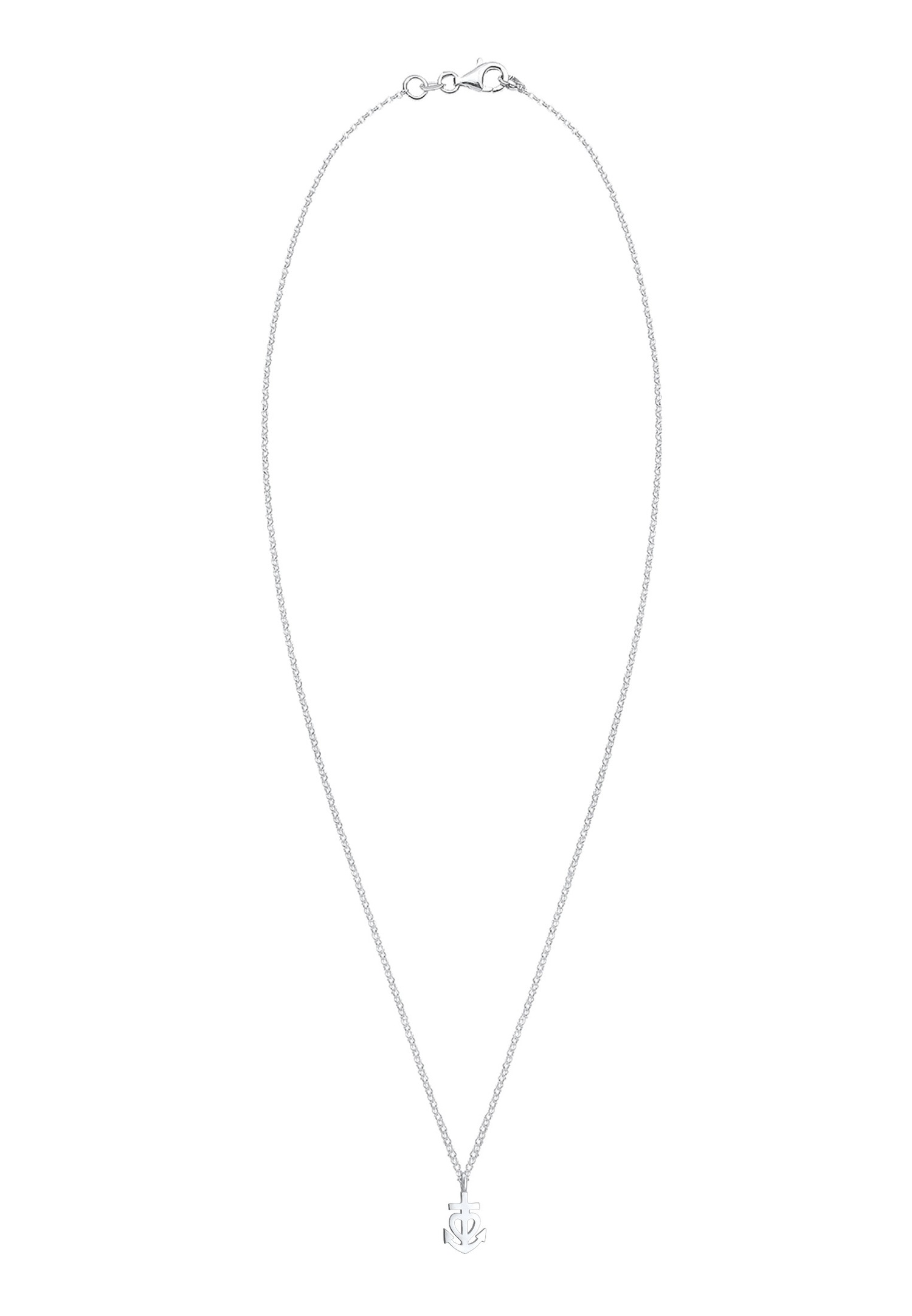 Elli Femme Pendentif Ancre Coeur Filigrane en Argent Sterling 925