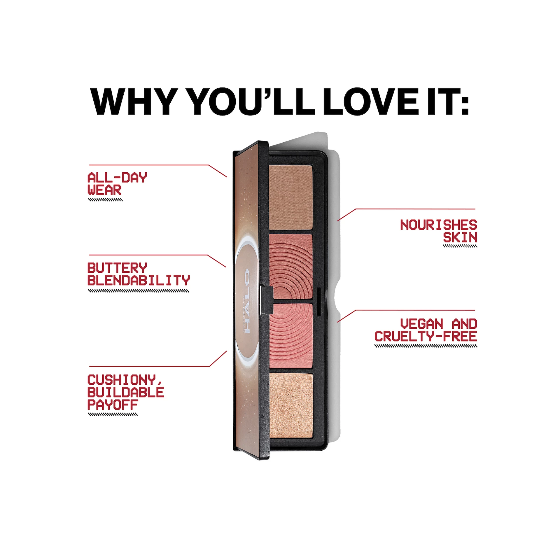 Halo Sculpt + Glow paleta za lice Back To Cali - Smashbox
