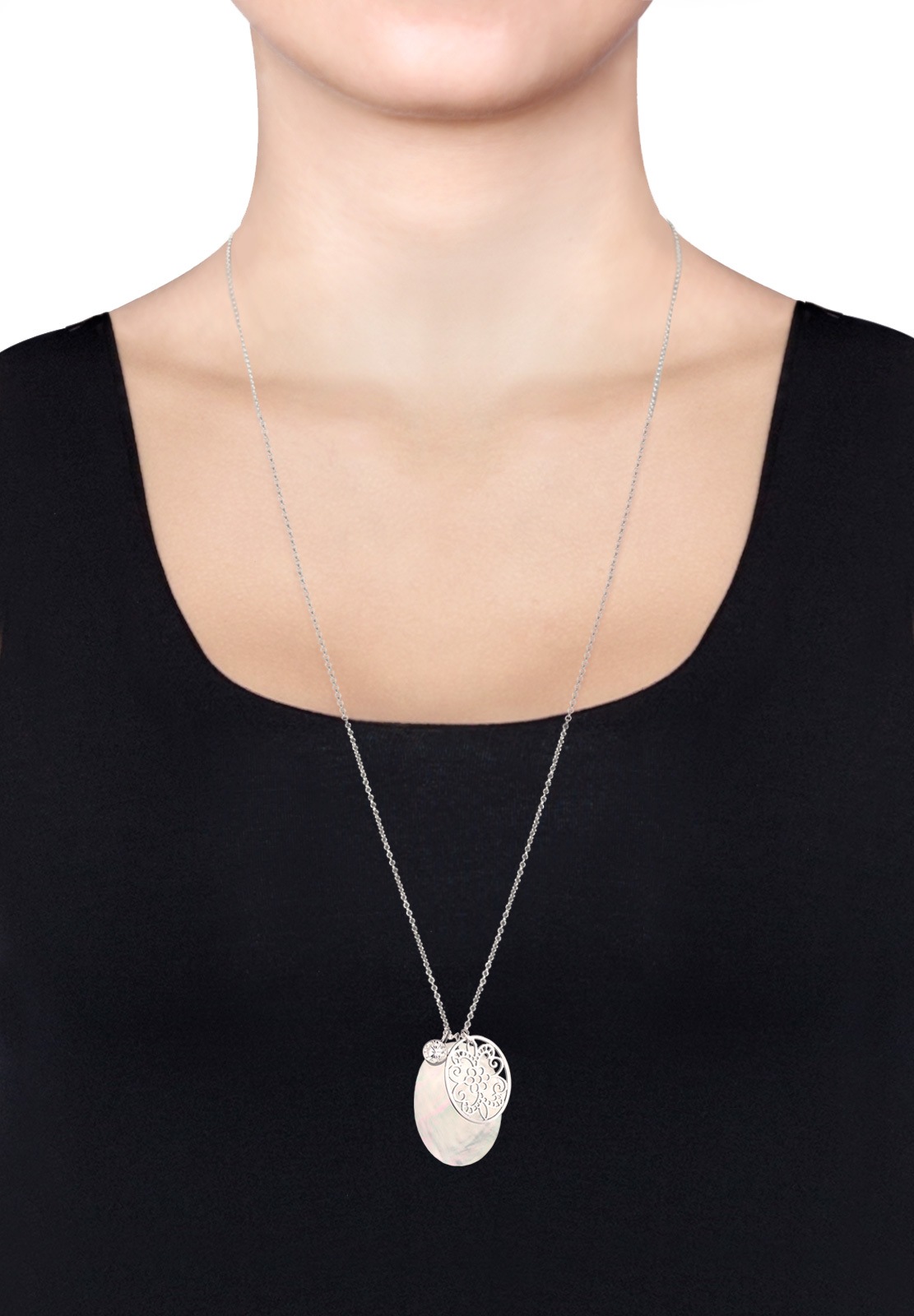 Elli Femme Ornement Nacre avec Zirconia - (925/1000) Argent