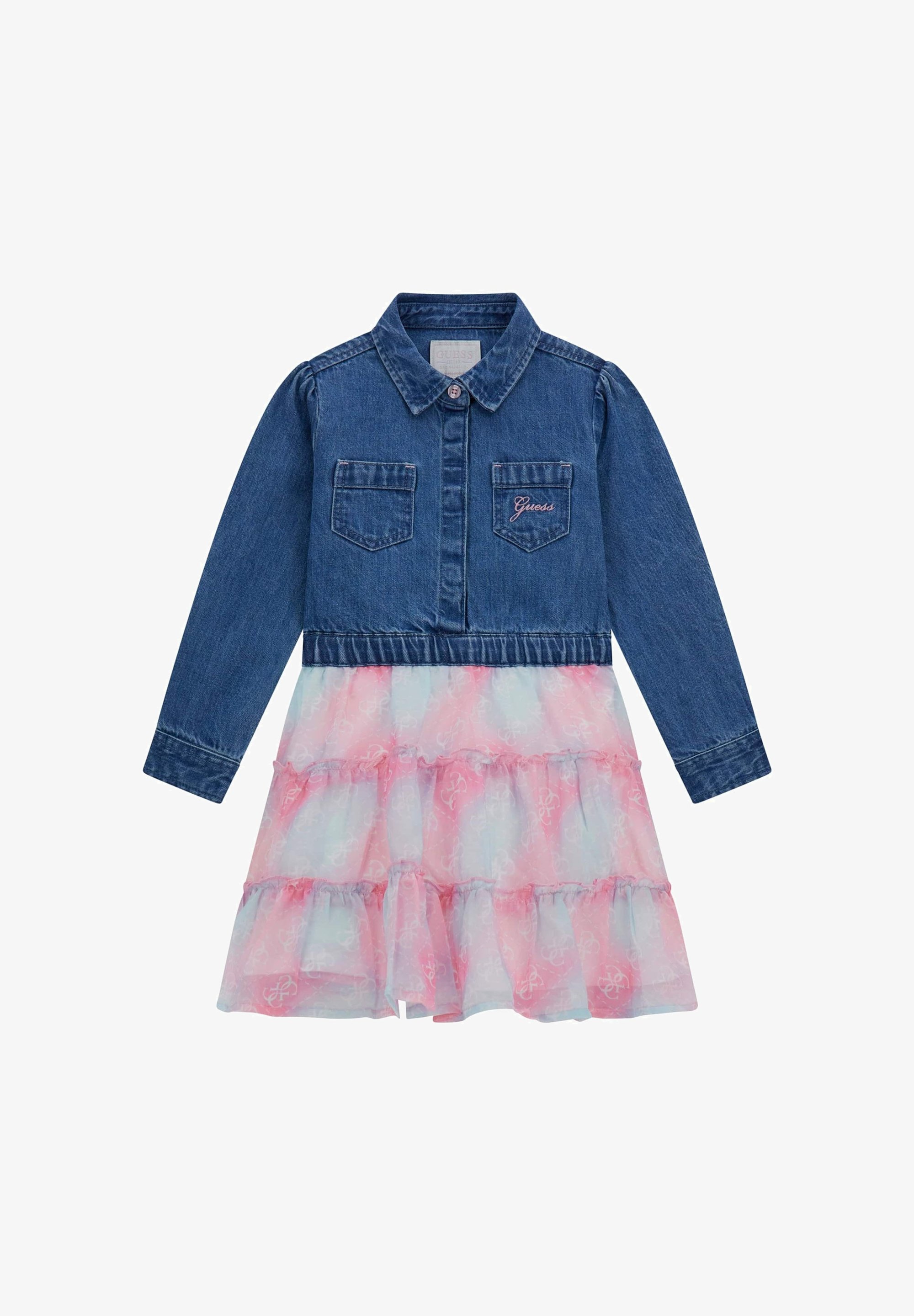 Guess denim jurk - blauw roze