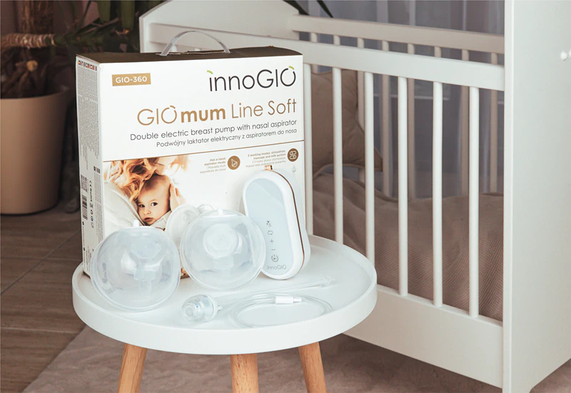 innoGIO GIOmum Line Soft met neusaspirator borstkolf