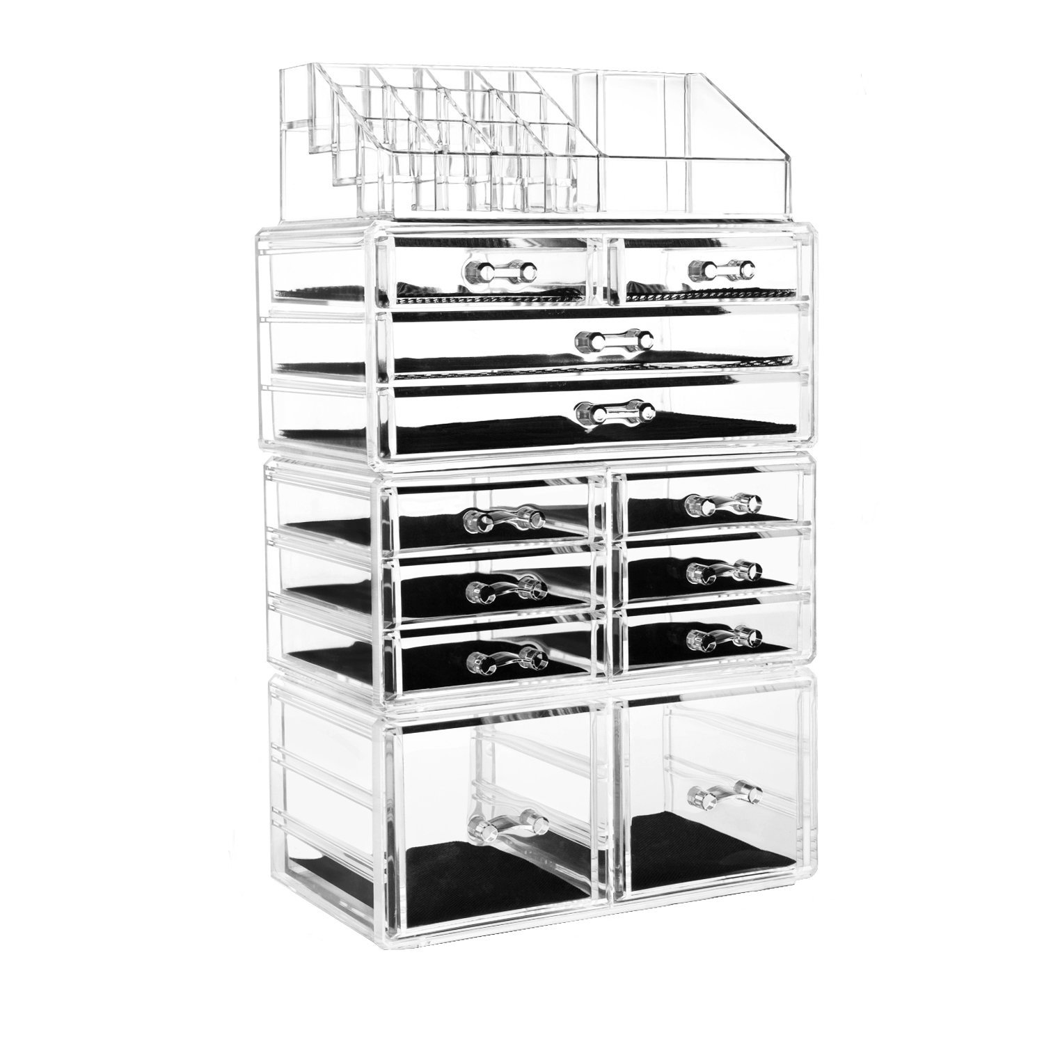 UNIQ Beautycase XXL kozmetička torbica s 12 ladica i 16 pretinaca – prozirna