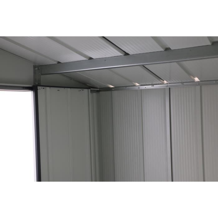Abri de jardin en métal 4,77 m2 - DURAMAX - Kit d'ancrage inclus - Gris anthracite