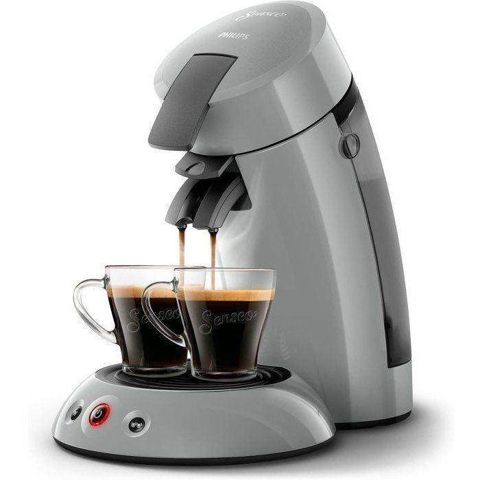 Cafetera de cápsulas - PHILIPS - SENSEO - HD6553/71 - Original - Gris + 2 paquetes de 32 cápsulas - Espresso Brasil