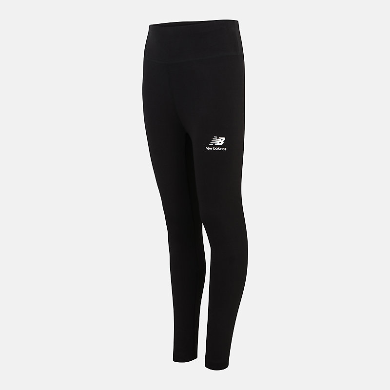 Stacked Essentials Kinder-Leggings aus Baumwolle mit Logo – SCHWARZ