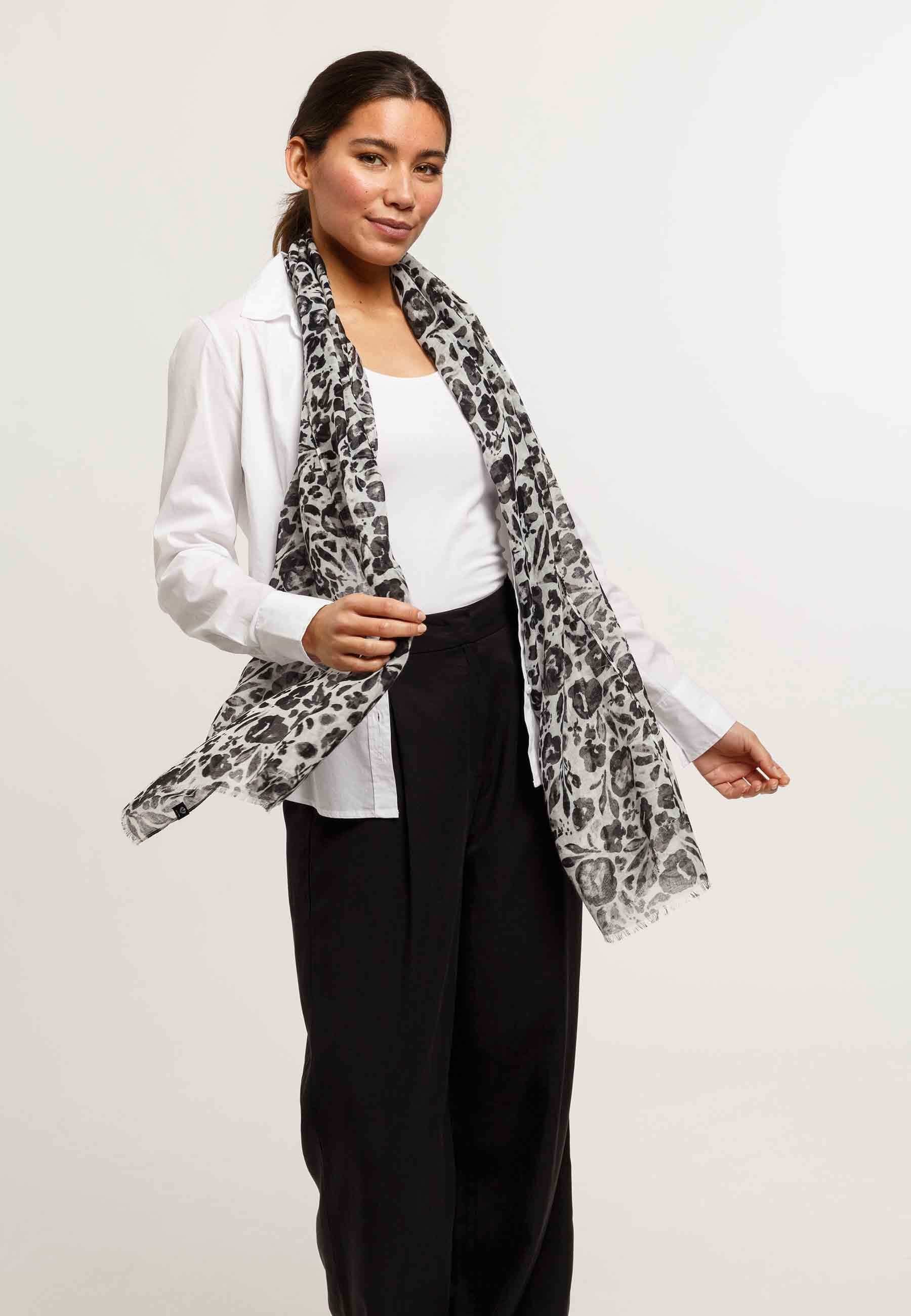 FRAAS FLORAL - Sjaal - zwart wit