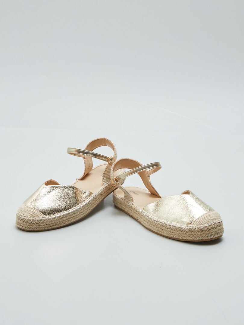 Sandálias Espadrille Fechadas - AMARELA