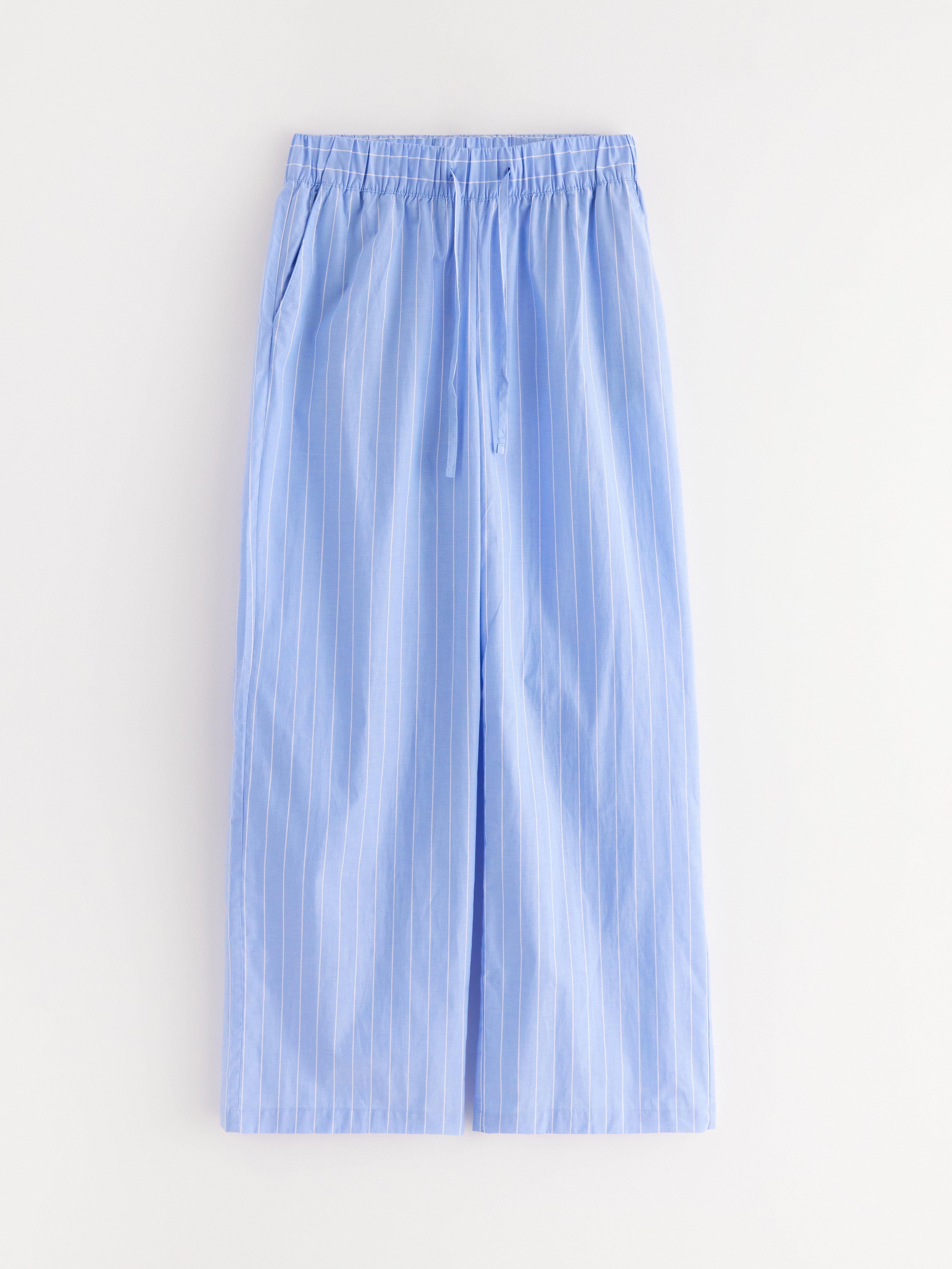 Pyjamasbyxor i poplin Light Blue