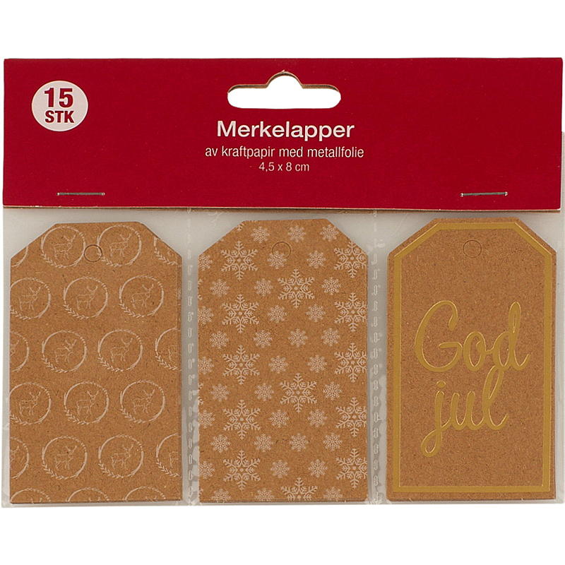 Hjem Gift Tag 15-pakning Santa Claus Kraft
