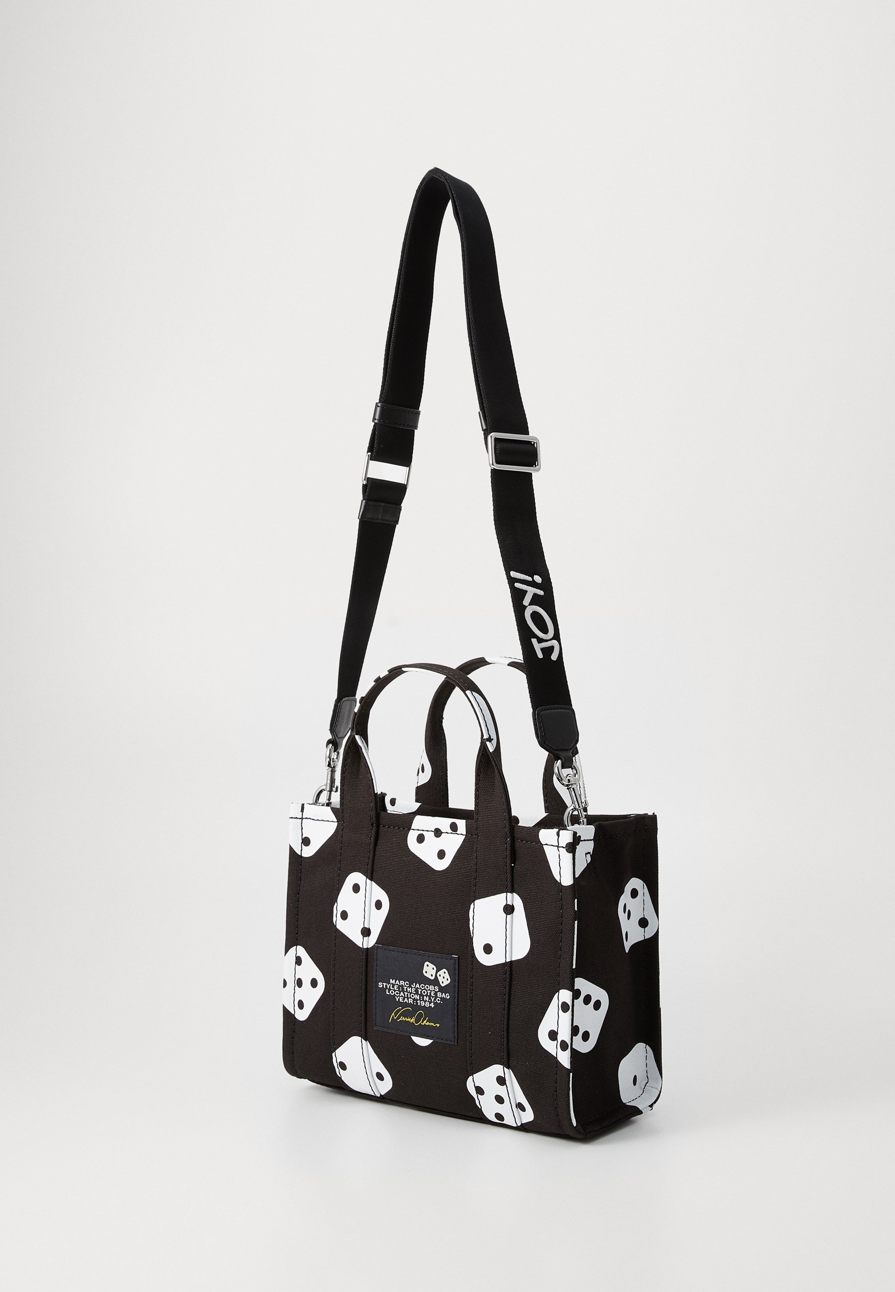 MARC JACOBS THE SMALL TOTE - Torebka - czarno-biała