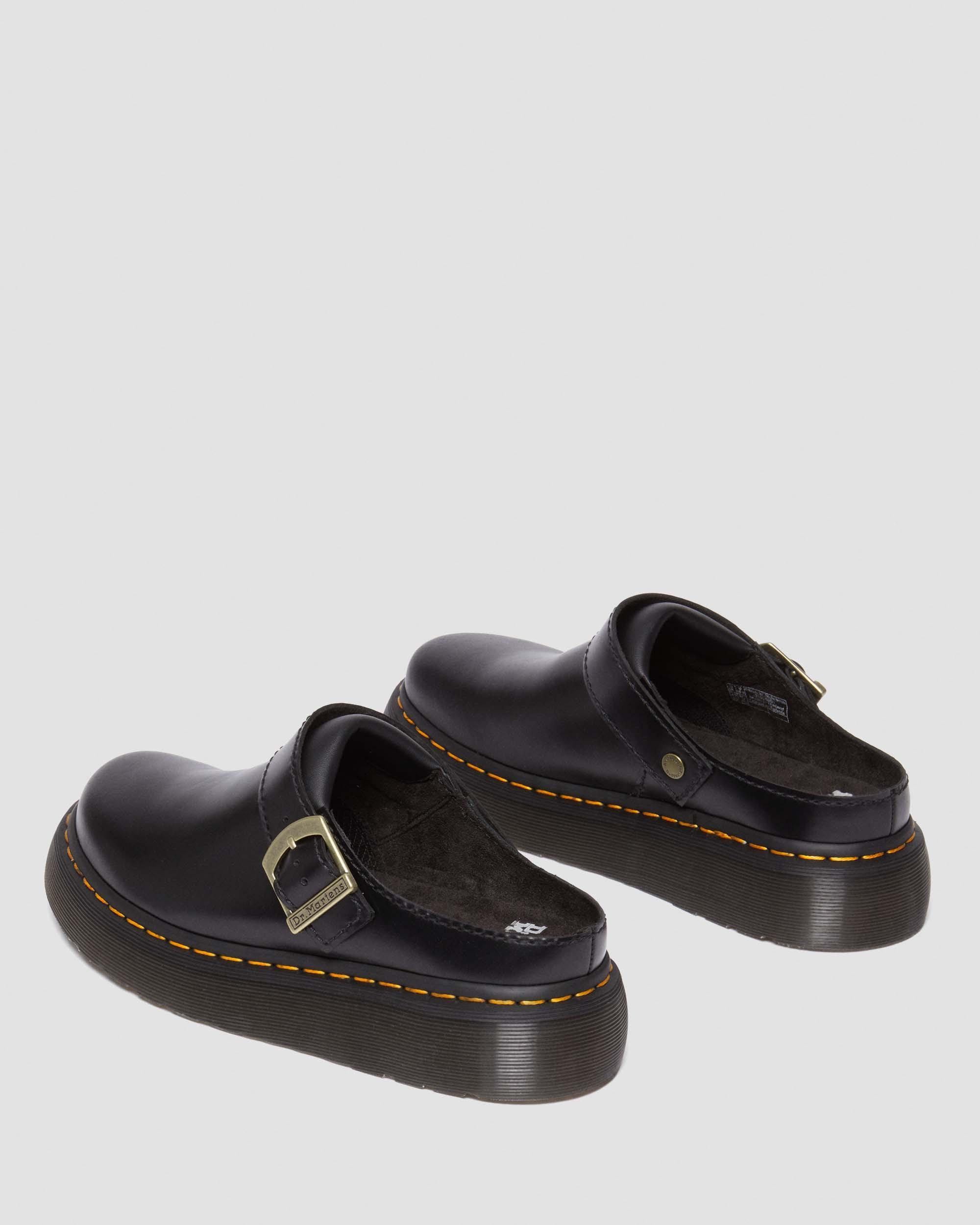 Laketen Leder Plateau Mules