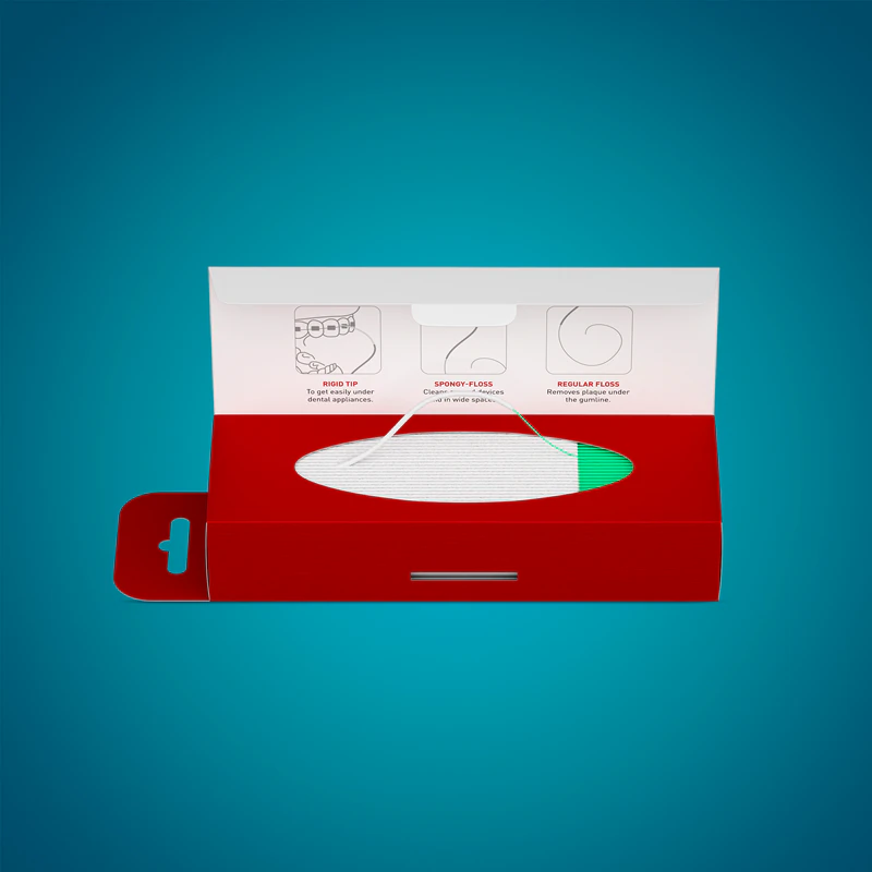 Fio dental MEDIBLANC para aparelhos ortodônticos e implantes.
