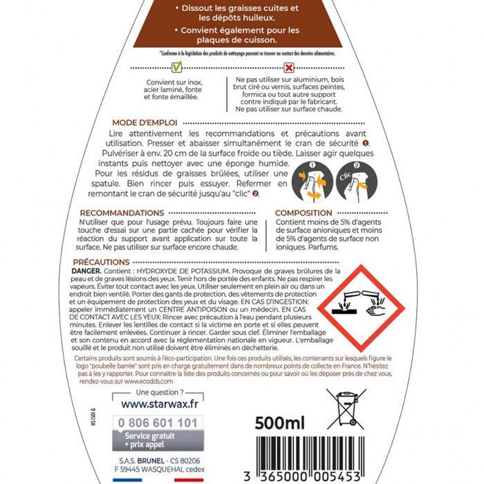 Dégraissant pour plancha 500mL