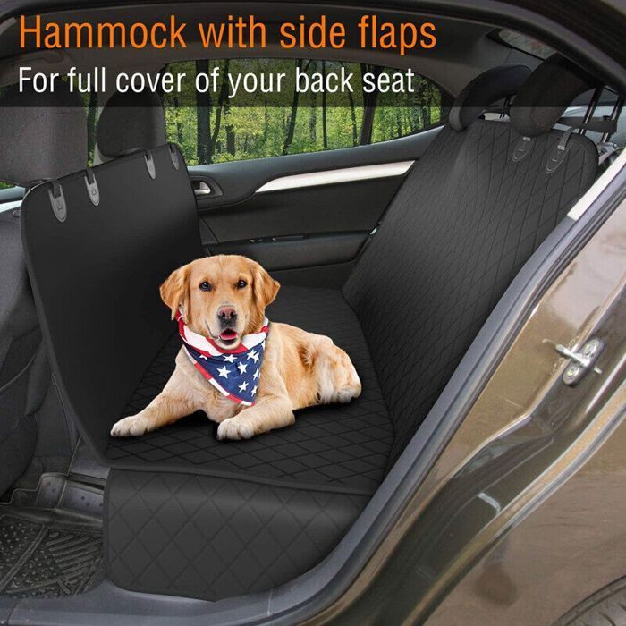 Funda para asiento de coche para perros - PZCC - 100% impermeable - 6 capas - Extragrande 152x163 cm - Diseño con cremallera dividida