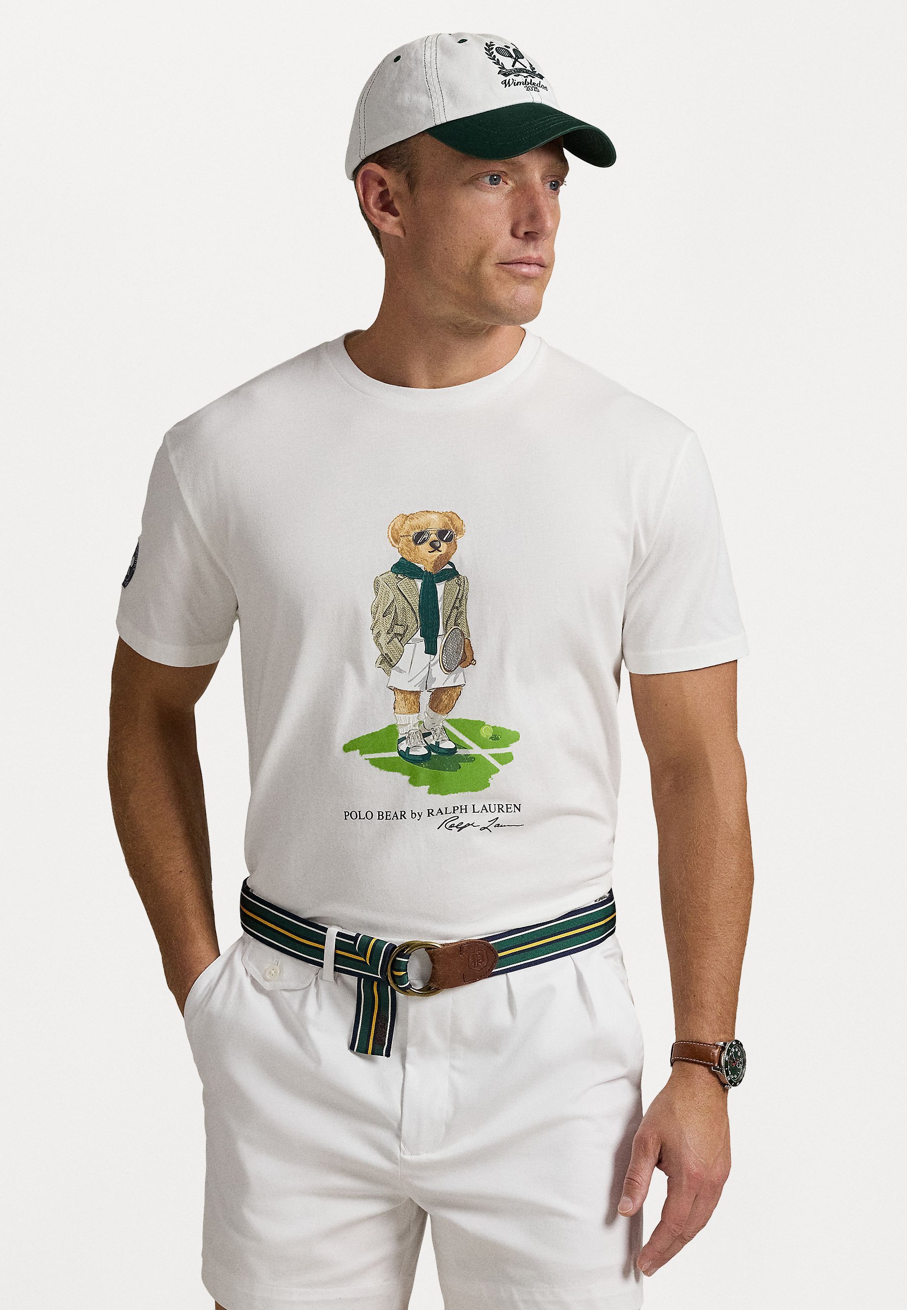 POLO RALPH LAUREN WIMBLEDON CLASSIC FIT POLO BEAR TSHIRT UNISEX - Triko s potiskem - black