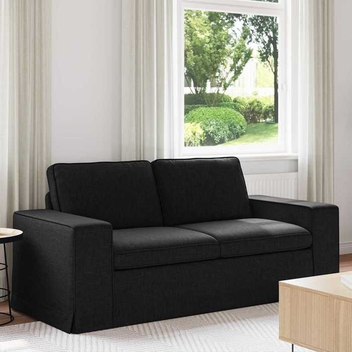 Canapé Noir 182 x 80 x 82 cm Métал