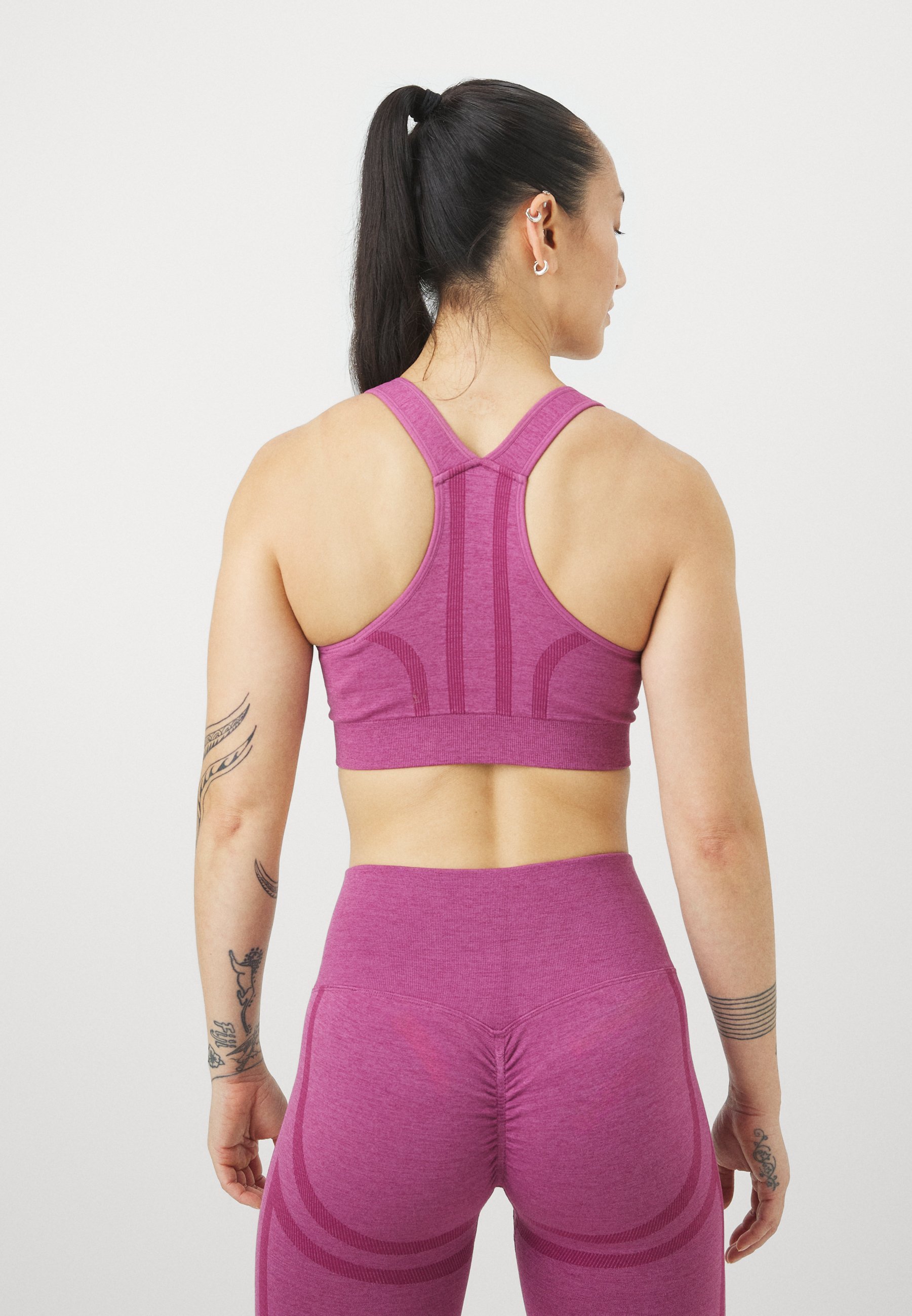 Soutien-gorge sans couture ICANIWILL RUSH - Soutien-gorge de sport à maintien moyen - mauve foncé chiné
