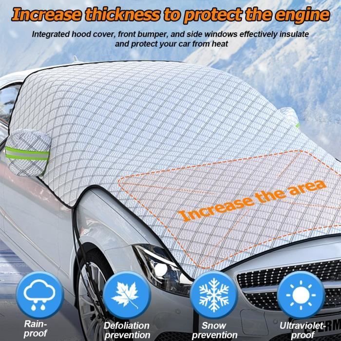 Funda para parabrisas - Universal - Reflectante con protección UV - Anticongelante - 223x245 cm