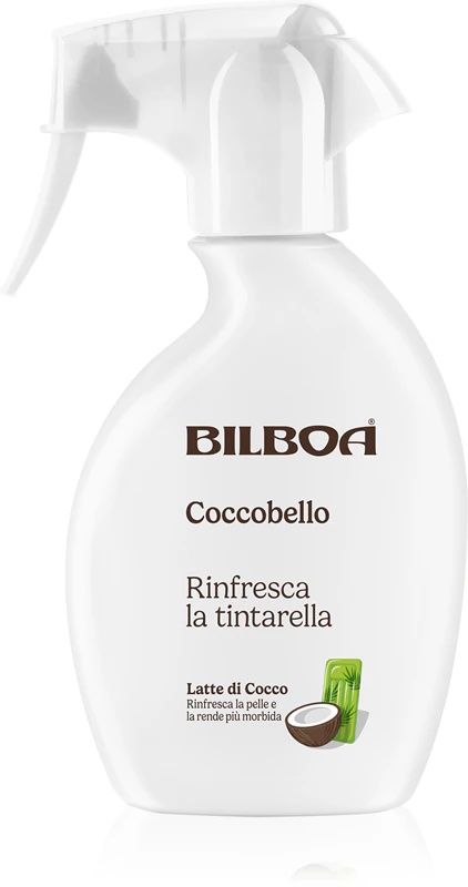 Bilboa Coccobello Aquabronze sprej za po sončenju s kokosovim oljem.