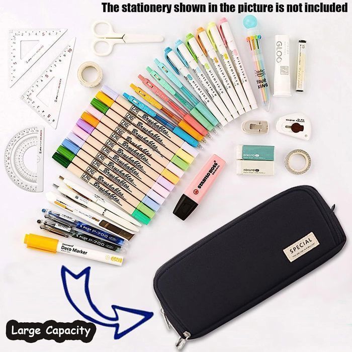 Estuche para lápices, estuche escolar, estuche grande para lápices, bolsa para lápices para la universidad, la oficina, estudiantes y niñas.