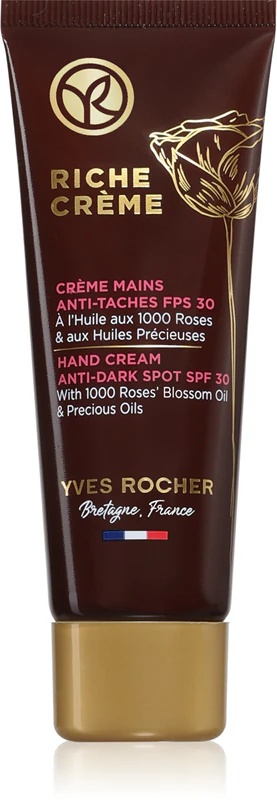 Yves Rocher Riche Créme krema za roke proti pigmentnim madežem SPF 30