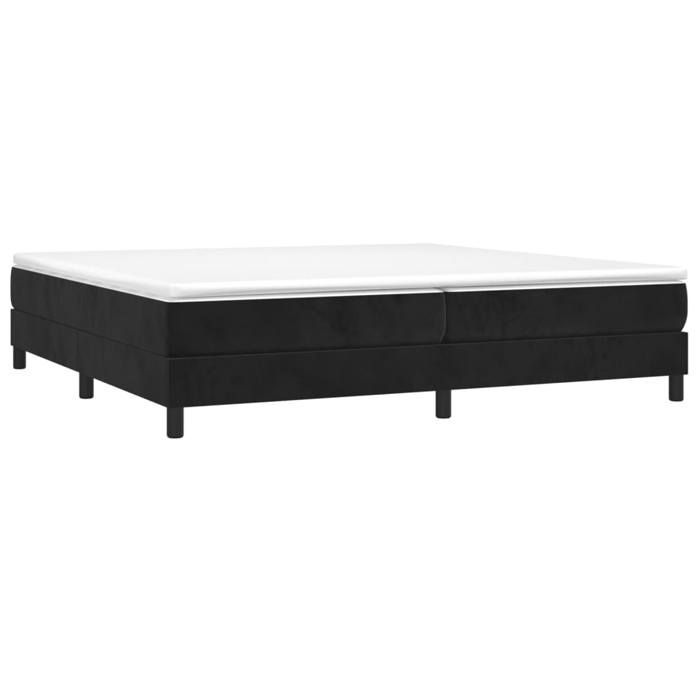 Struttura letto con materasso - Maison Exclusive - Nero - 200x200 cm - Velluto - Massimo relax