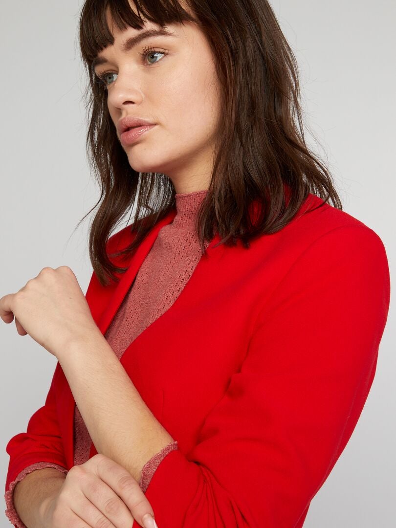 Jaqueta curta estilo blazer - VERMELHA