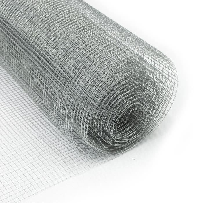 Valla metálica de 100 cm x 5 m, malla fina, galvanizada, tamaño de malla: 6,3 x 6,3 mm